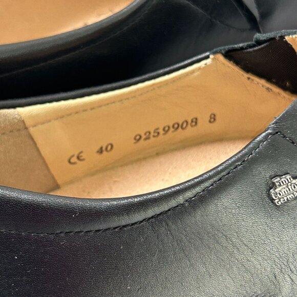 Finn Comfort Clogs Womens 9 D Mens 7 EU 40 D Black Leather Slip On Shoes Germany - Picture 7 of 12